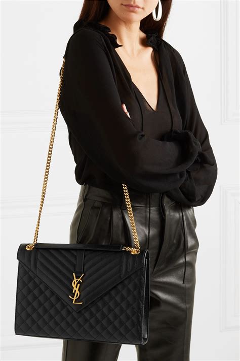 ysl envelope bag black large|ysl envelope shoulder bag.